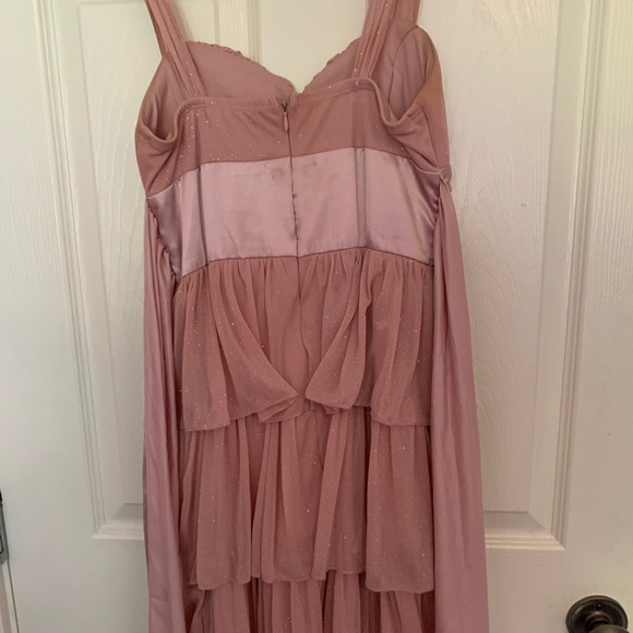 Pink sparkly dress with ribbon tie - Picture 2 of 10